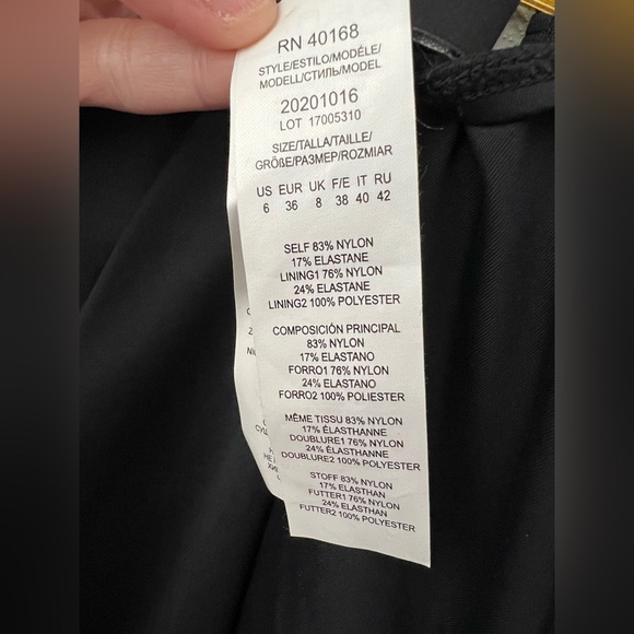 New Lauren Ring-Front One-Piece in Black Size 6 - Picture 8 of 11